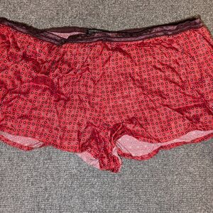 Red Silk Sleep Shorts